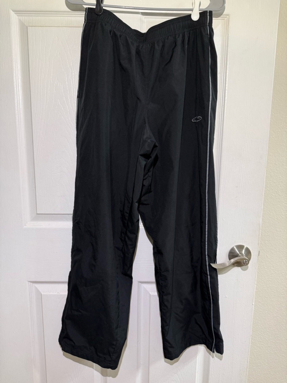 Champion Black Athletic Track Pants with Side Stripe